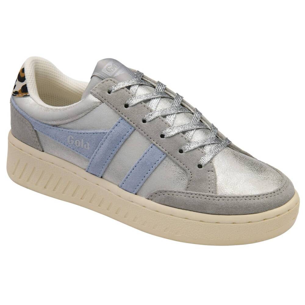 NEW GOLA women's superslam blaze ii sneakers in silver/air/snow leopard - Picture 2 of 5